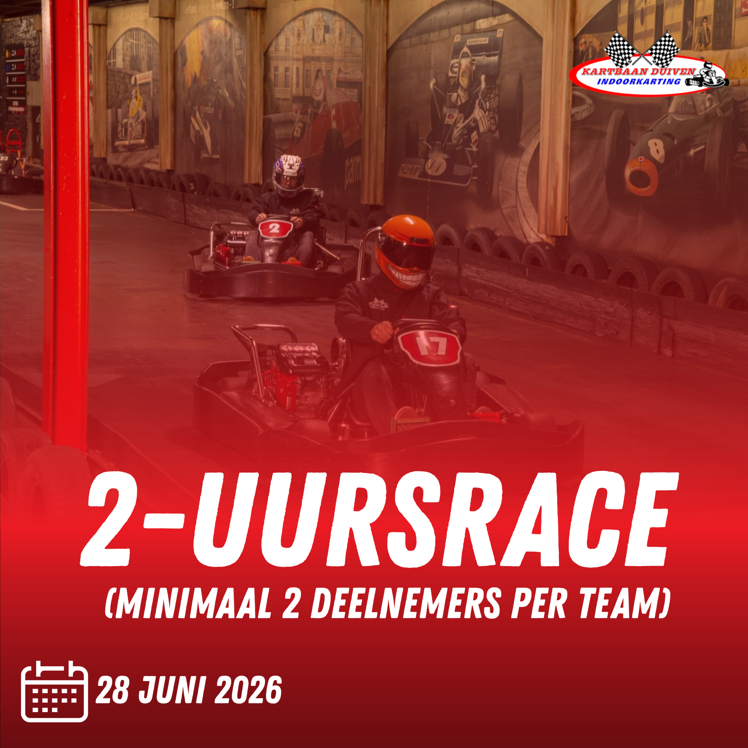 2-uurs kartrace Kartbaan Duiven
